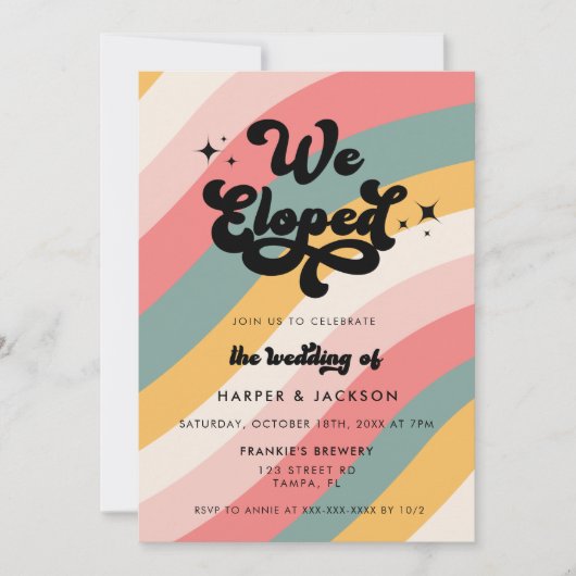 Retro We hebben een kleurrijke bruiloft uitgebanne Kaart (Voorkant)