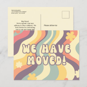 Retro We hebben nieuwe Home Moving Aankondiging ve Briefkaart