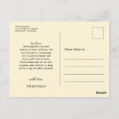 Retro We hebben nieuwe Home Moving Aankondiging ve Briefkaart (Achterkant)