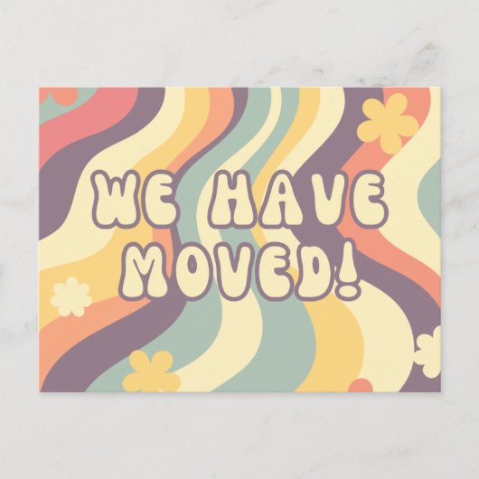 Retro We hebben nieuwe Home Moving Aankondiging ve Briefkaart (Voorkant)