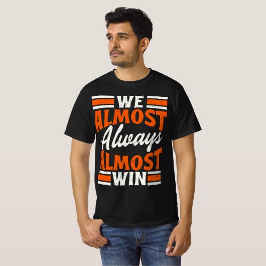 Retro We winnen bijna altijd grappig Football T-shirt (Voorkant volledig)