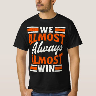 Retro We winnen bijna altijd grappig Football T-shirt