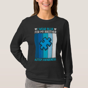 Retro Wear Blauw Voor Mijn Broer Autisme Bewustzij T-shirt