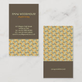 Retro!Weave: Bruin, Oranje, beige Visitekaartje (Voorkant / Achterkant)