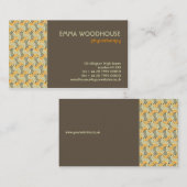 Retro!Weave: Bruin, Oranje, beige Visitekaartje (Voorkant / Achterkant)