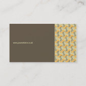 Retro!Weave: Bruin, Oranje, beige Visitekaartje (Achterkant)