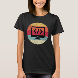 Retro  Web Developer CSS JavaScript HTML T-shirt