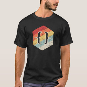 Retro webontwikkelaar HTML JavaScript en CS T-shirt