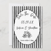 Retro Weddenschap bespaart de datum Save The Date (Voorkant)