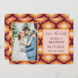 Retro Wedding Bewaar de datum Foto Save The Date