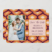 Retro Wedding Bewaar de datum Foto Save The Date (Voorkant / Achterkant)