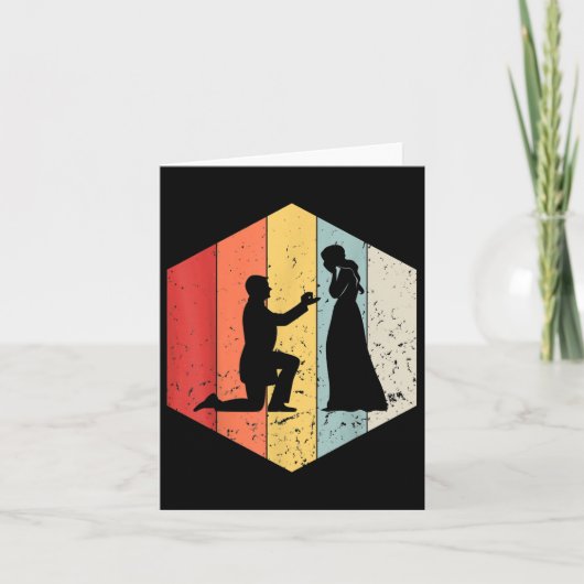 Retro Wedding Bintage Cool Bride Groom Eve Kaart (Voorkant)