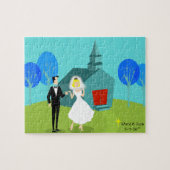  Retro Wedding Couple Puzzle Legpuzzel (Horizontaal)