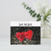 Retro Wedding Hearts Glitter/House-of-Grosch Save The Date (Staand voorkant)