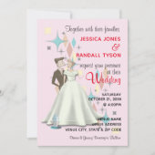 Retro Wedding Kaart 5"x7" (Voorkant)