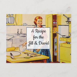 Retro Wedding Recipe Kaart