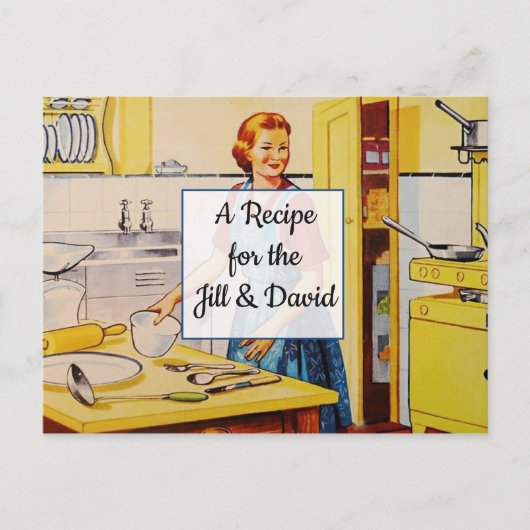Retro Wedding Recipe Kaart (Voorkant)