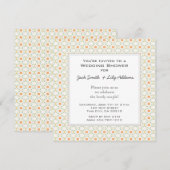 Retro Wedding Shower-uitnodiging - Sinaasappel Kaart (Voorkant / Achterkant)