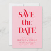 Retro Wedding Sla de datumfoto op Kaart (Voorkant)