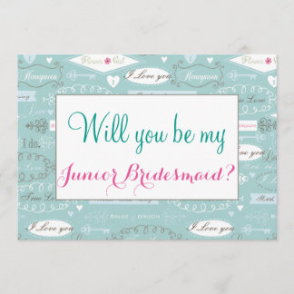 Retro Wedding... word jij jager Bridesmaid. Kaart