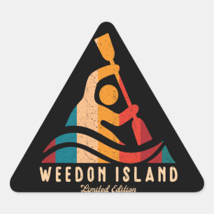 Retro Weedon Island Kajakken Sticker