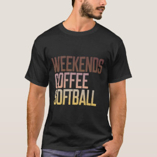 Retro Weekends Koffie En Grappige Zachte Mama T-shirt