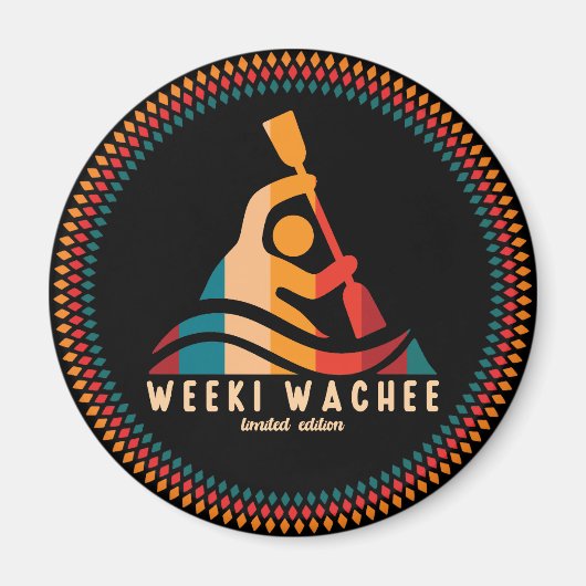 Retro Weeki Wachee Kajakken Magneet (Voorkant)