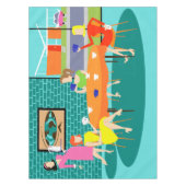 Retro Weekly Vrouwenkaart Tablecloth Tafelkleed (Voorkant)