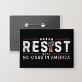 Retro Weersta Niemand Is Koning In Amerika Button (Voorkant / Achterkant)