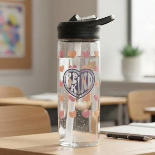 Retro Wees Aardig Hart Patroon Waterfles