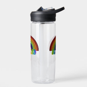 Retro Wees Aardig LGBTQ Regenboog Positiviteit  Waterfles