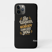 Retro Wees Nutteloos Grappig Citaat iPhone Case-Mate iPhone Case (Achterkant)