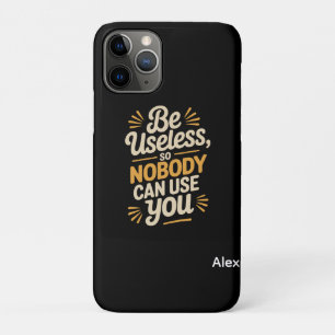 Retro Wees Nutteloos Grappig Citaat iPhone Case-Mate iPhone Case