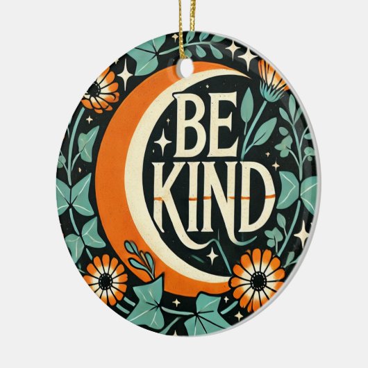 Retro wees vriendelijk keramisch ornament (Links)