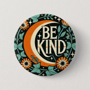 Retro wees vriendelijk ronde button 5,7 cm
