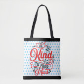 Retro wees vriendelijk tote bag (Voorkant)