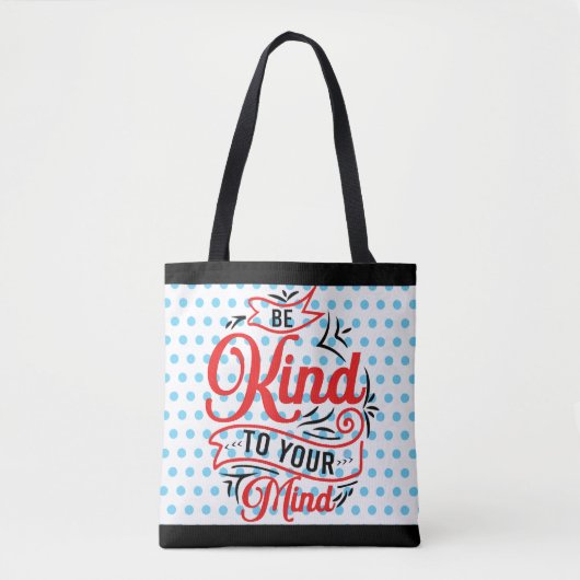 Retro wees vriendelijk tote bag (Voorkant)
