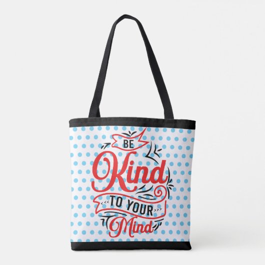Retro wees vriendelijk tote bag (Achterkant)