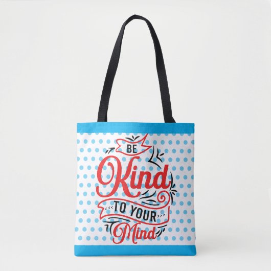 Retro wees vriendelijk tote bag (Voorkant)