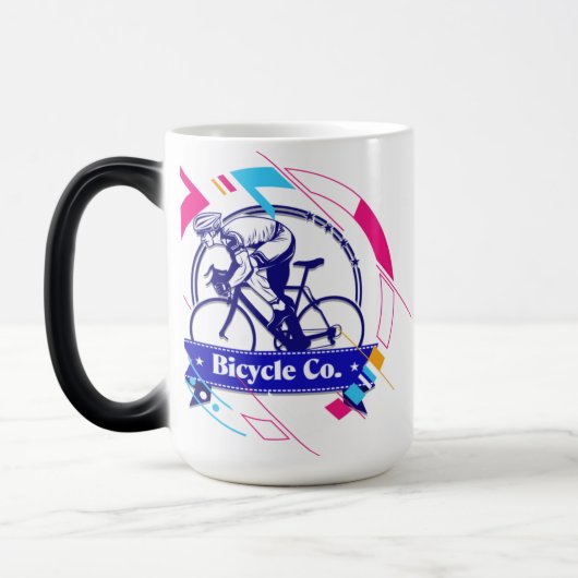 Retro Wegracefietser Magische Mok (Links)
