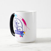Retro Wegracefietser Magische Mok (Voorkant links)