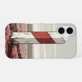 Retro Wegwijzer iPhone 16 Hoesje (Achterkant horizontaal)