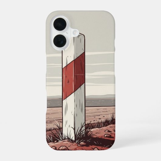 Retro Wegwijzer iPhone 16 Hoesje (Achterkant)