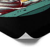 Retro Weightlifting Funny Fitness Workout Gym Capy Poster (Hoek)