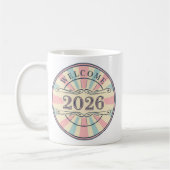 Retro Welcome 2026 New Year Mug Koffiemok (Links)