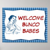 Retro Welcome Bunco Babes Sign Poster (Voorkant)