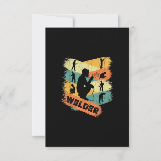 Retro Welder GIft |  lassen Bedankkaart (Voorkant)