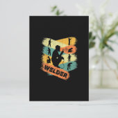 Retro Welder GIft |  lassen Bedankkaart (Staand voorkant)