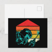 Retro  Welding Helmet Silhouette Welder Gif Briefkaart (Voorkant / Achterkant)