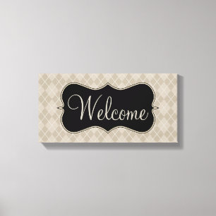 Retro Welkom Bord Canvas Kunst